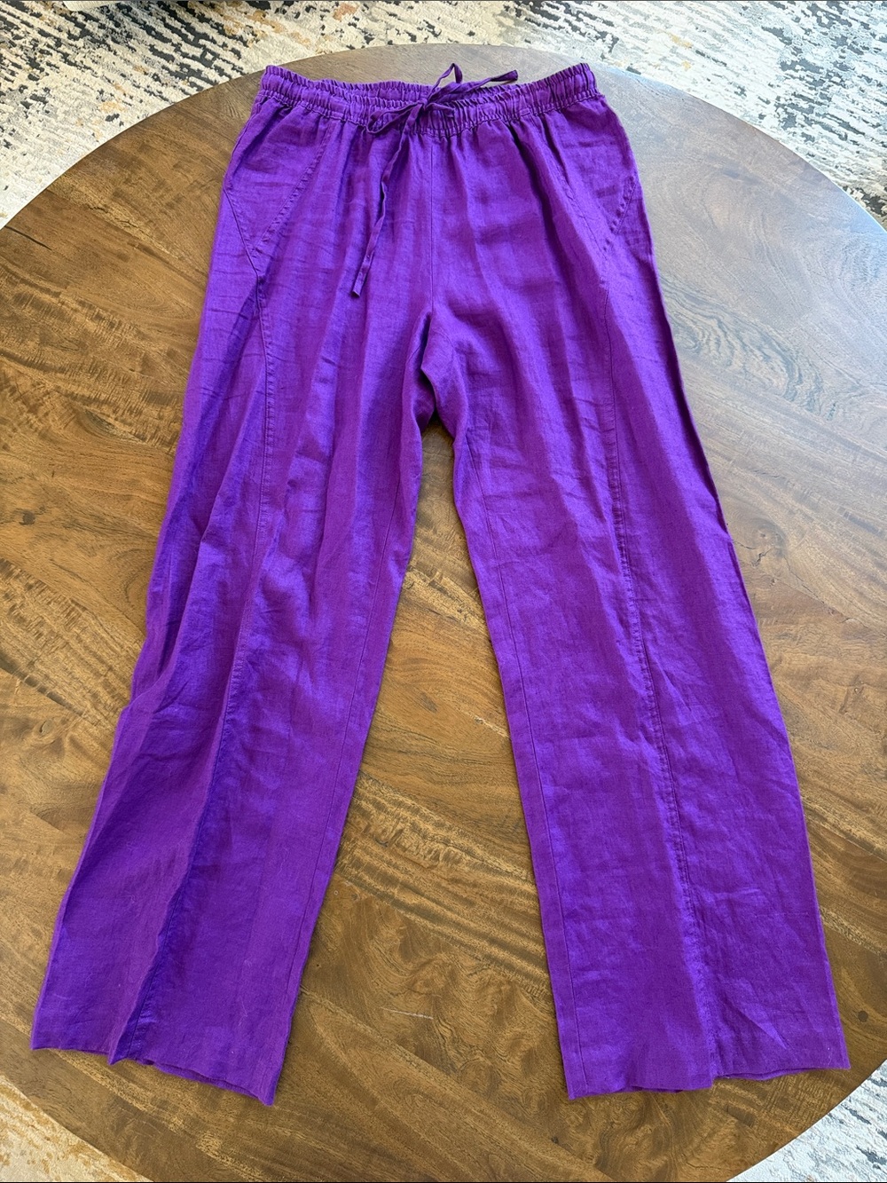 Ellen Tracy Purple Straight Leg Pants